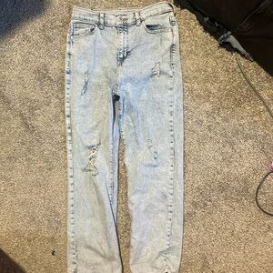 art class light wash high rise jeans